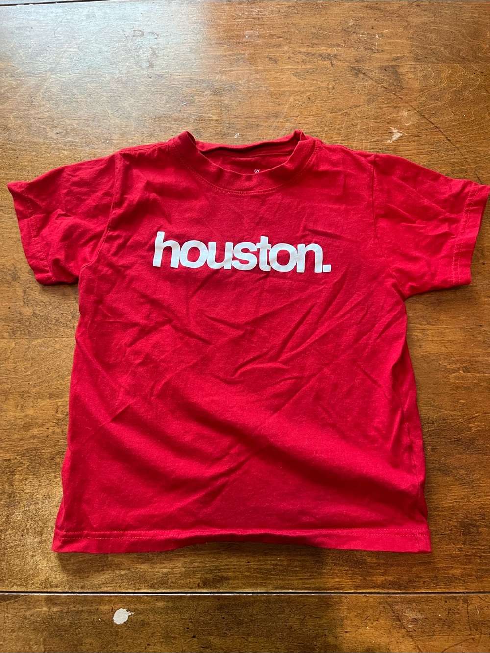 Premium Kids Houston Red Graphic T-Shirt Size 6Y Texas Hometown Tee